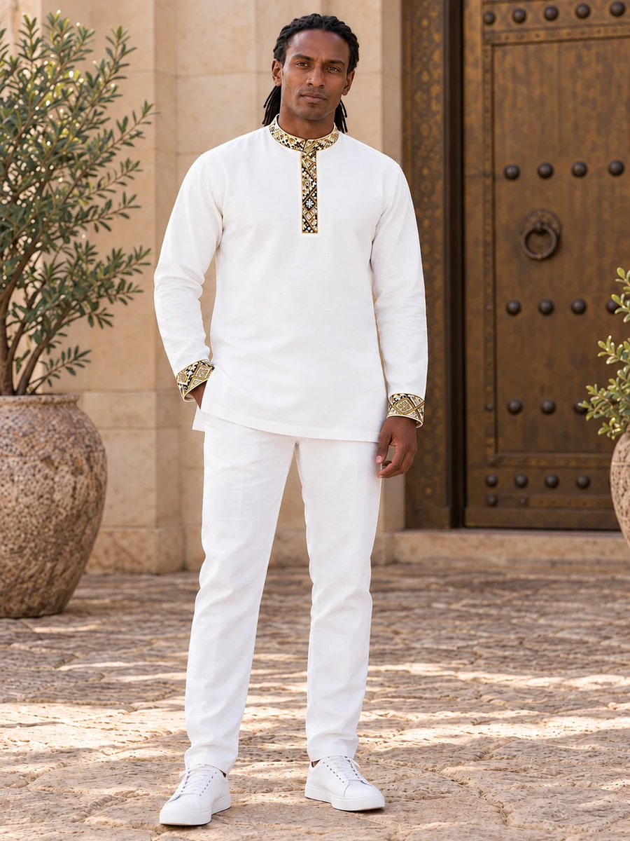 Black Gold Heritage Tunic የሀበሻ ልብስ