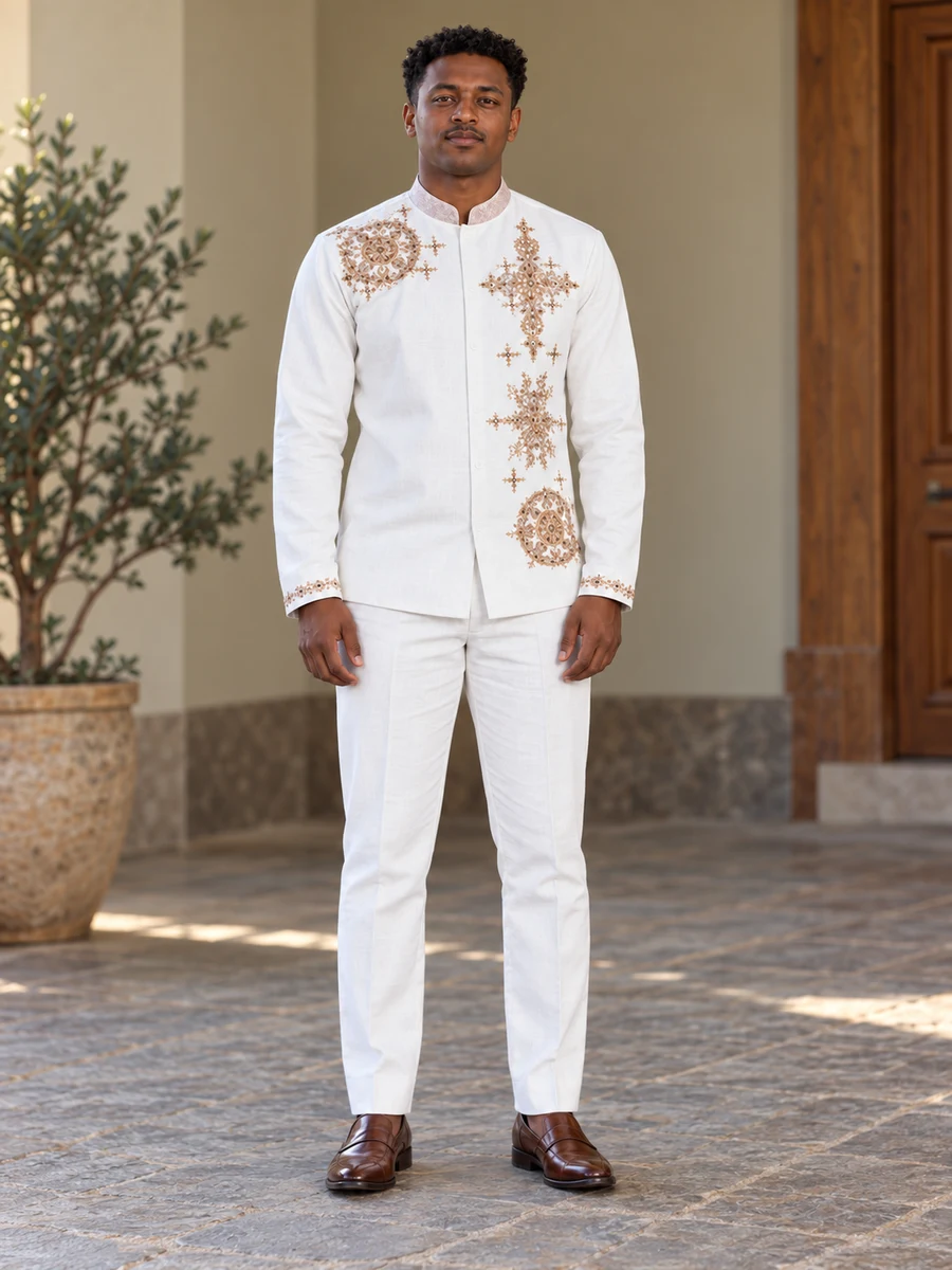 Bronze Medallion Tunic men’s Ethiopian traditional dress