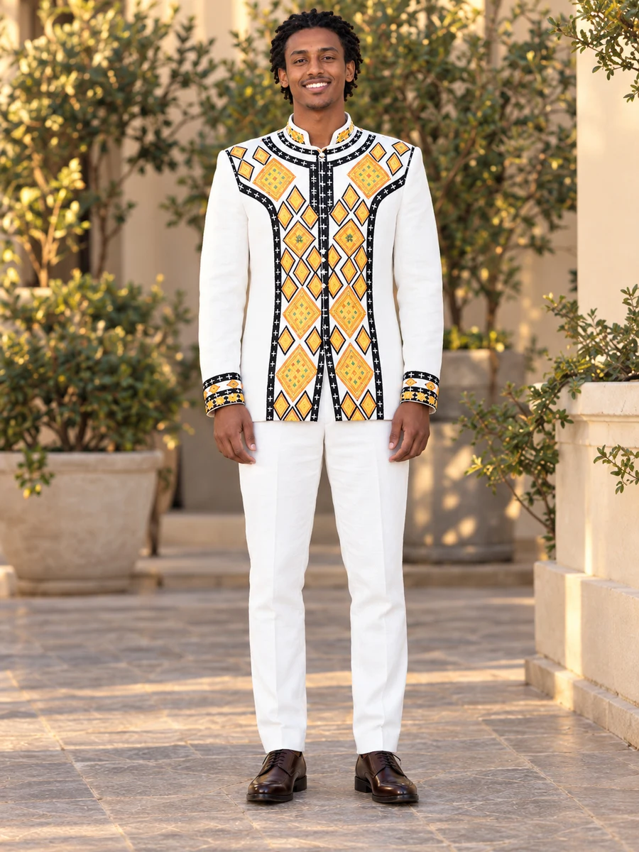 Gold Onyx Diamond Jacket የሀበሻ ልብስ