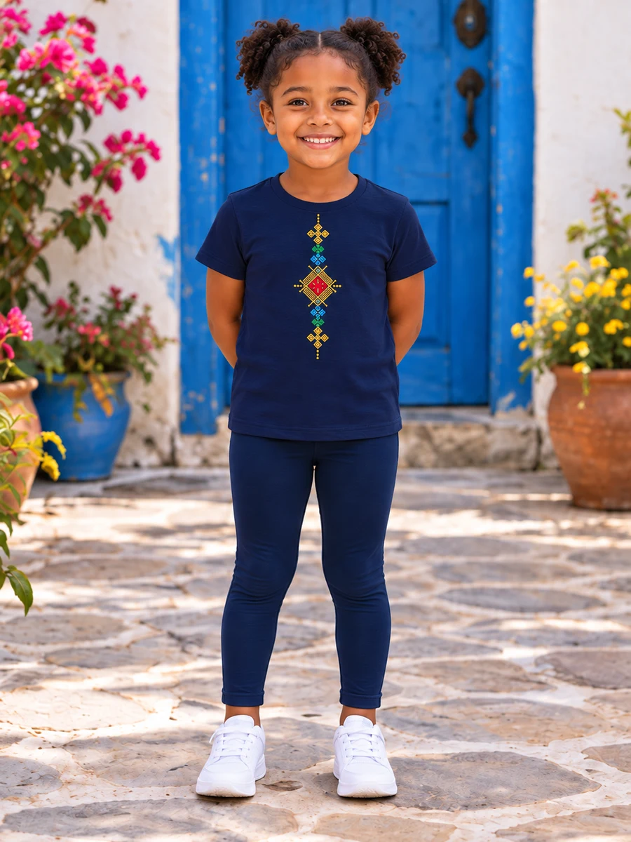 Girls Navy Tilet Tee የሀበሻ ልብስ