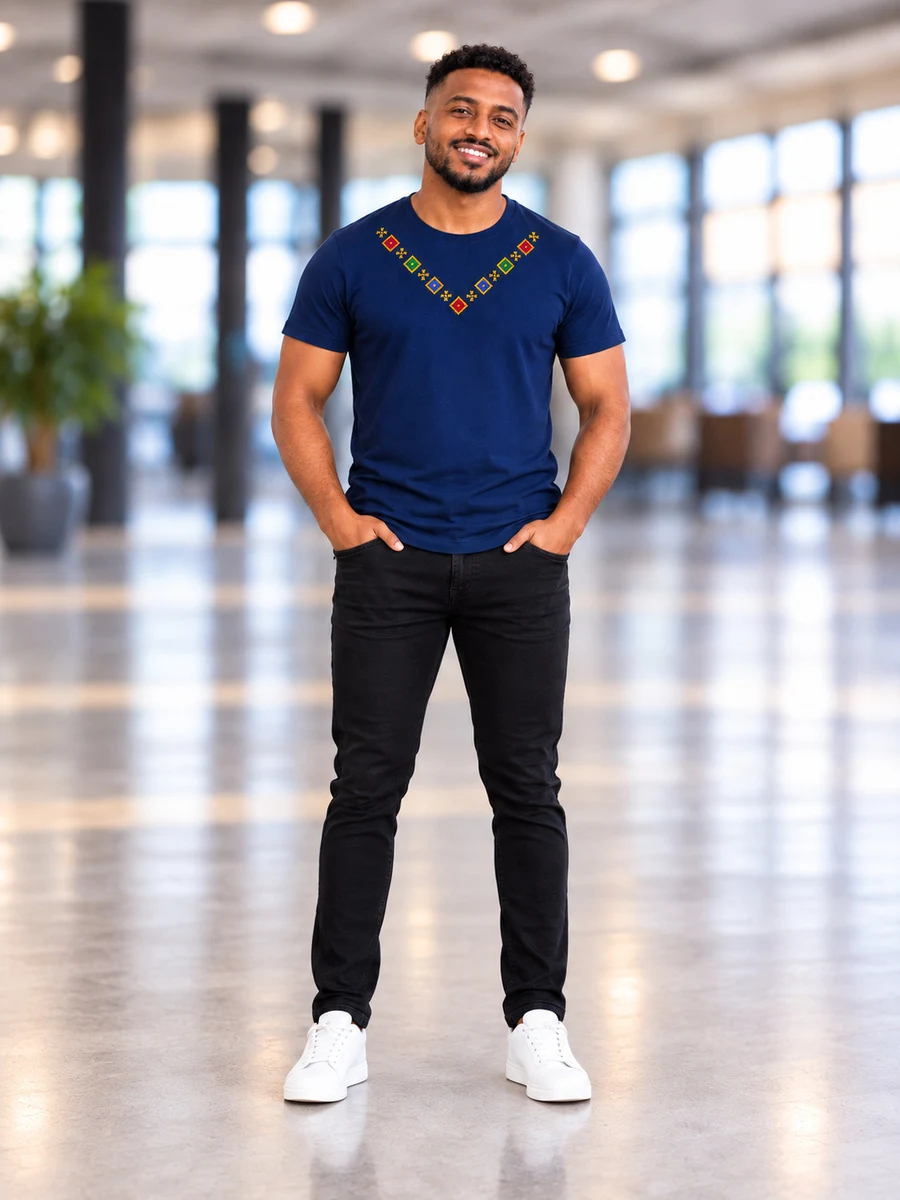 Blue Gold Heritage Tee የሀበሻ ልብስ