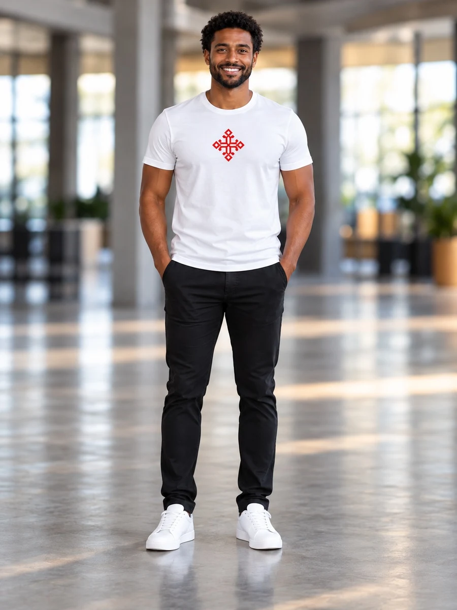 Red Ethiopian Cross Tee የሀበሻ ልብስ