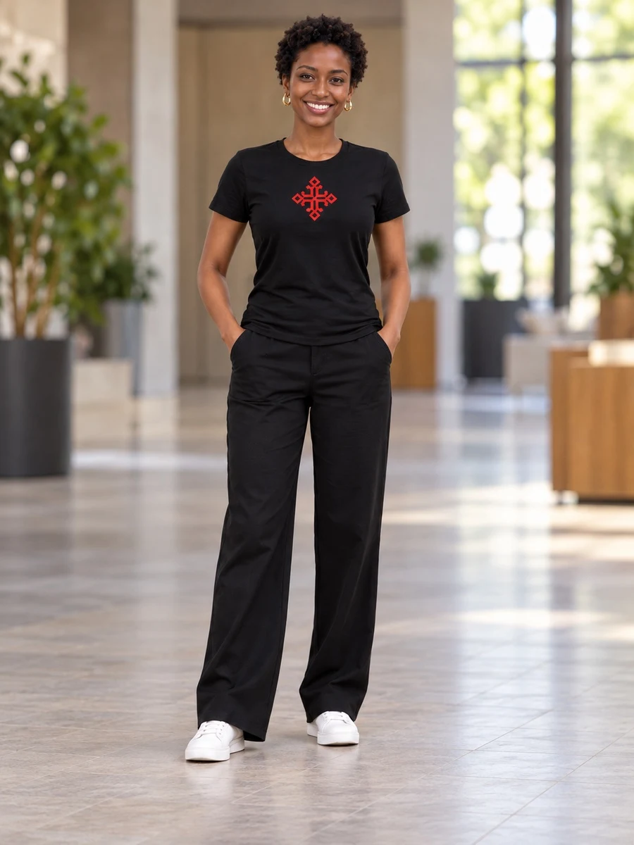 Red Ethiopian Cross Tee የሀበሻ ልብስ